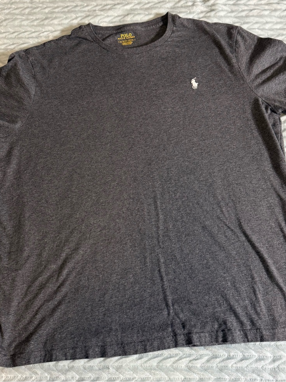 Polo Ralph Lauren Classic Fit Crewneck T-Shirt with white pony Gray XL